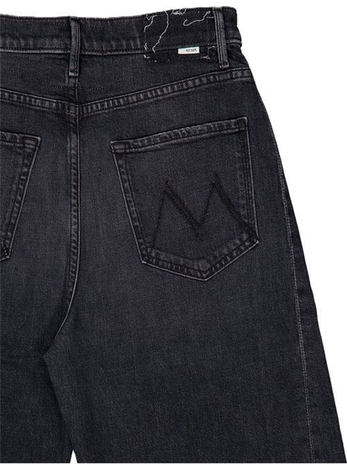 Black Wash Half Pipe Flood Wide Leg Cropped Jeans Mother | 11846-515SYS SAY YOURE SORRY